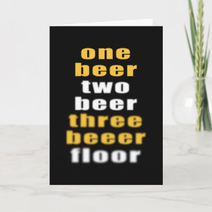 Beer Drink alcohol party funny saying Card