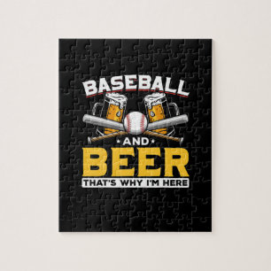 Beer Drinker Baseball Beer Humour Birthday Jigsaw Puzzle