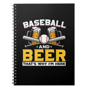 Beer Drinker Baseball Beer Humour Birthday Notebook