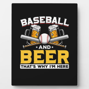 Beer Drinker Baseball Beer Humour Birthday Plaque