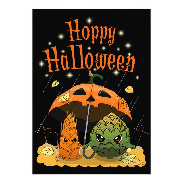 Beer Drinker Beer Happy Halloween Photo Print (Front)