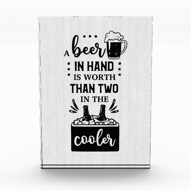 Beer Drinker Beer In Hand Photo Block (Front)