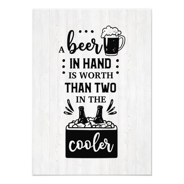 Beer Drinker Beer In Hand Photo Print (Front)