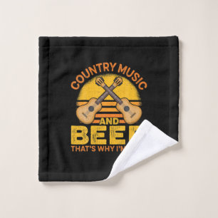 Beer Drinker Country Music And Beer Birthday Wash Cloth