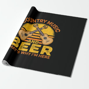 Beer Drinker Country Music And Beer Birthday Wrapping Paper