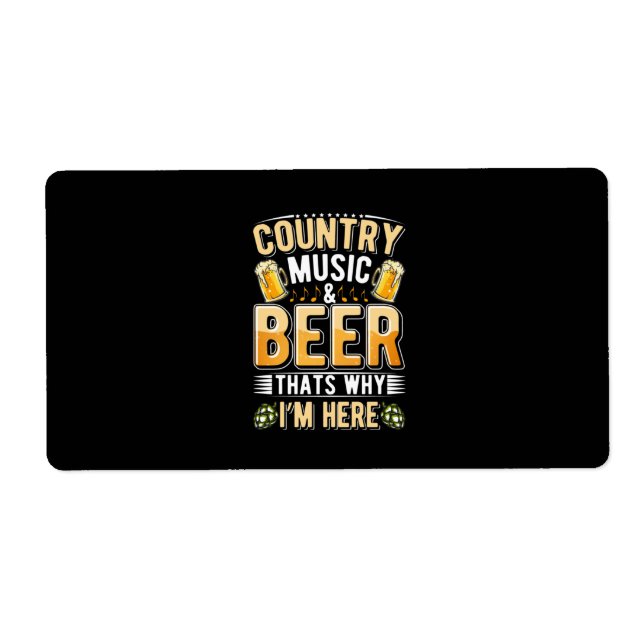 Beer Drinker Country Music Beer Drinking Birthday (Front)