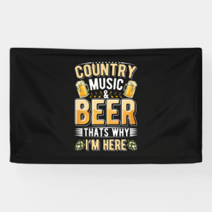 Beer Drinker Country Music Beer Drinking Birthday Banner