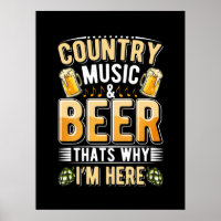Beer Drinker Country Music Beer Drinking Birthday