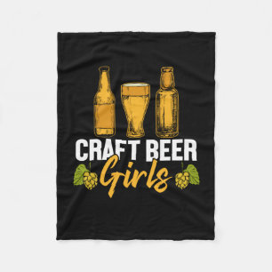 Beer Drinker Craft Beer Girls Birthday Fleece Blanket