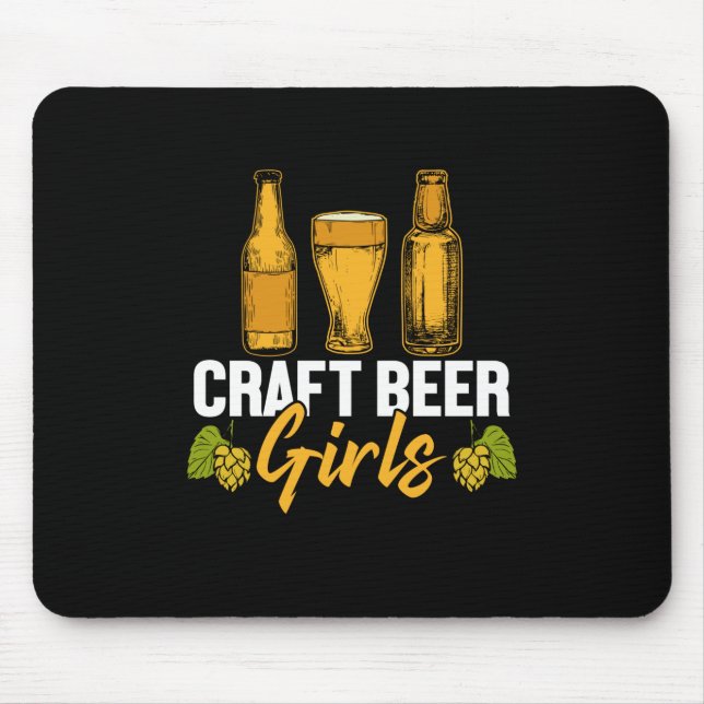 Beer Drinker Craft Beer Girls Birthday Mouse Pad (Front)