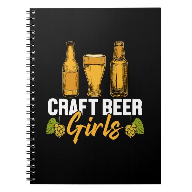 Beer Drinker Craft Beer Girls Birthday Notebook (Front)