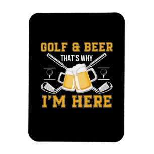 Beer Drinker Golf And Beer Birthday Magnet