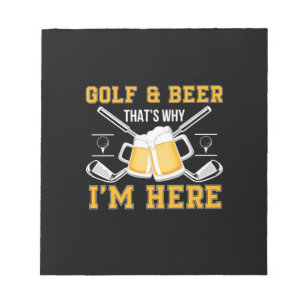 Beer Drinker Golf And Beer Birthday Notepad