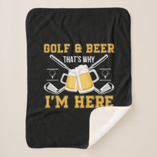 Beer Drinker Golf And Beer Birthday Sherpa Blanket