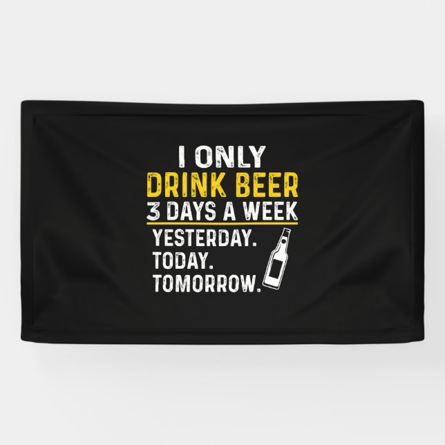 Beer Drinker I Only Drink Beer Birthday Banner (Horizontal)