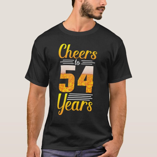 Beer Drinker My Birthday Cheers To 54 Years Old Bo T-Shirt (Front)