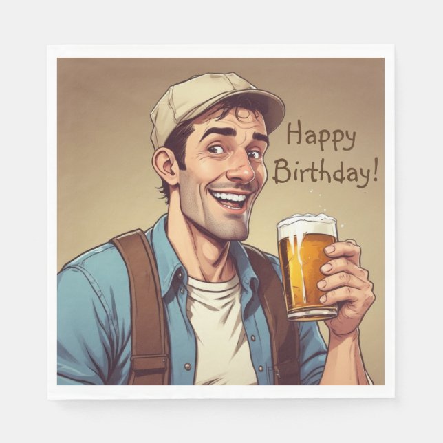 Beer Drinker  Napkin (Front)