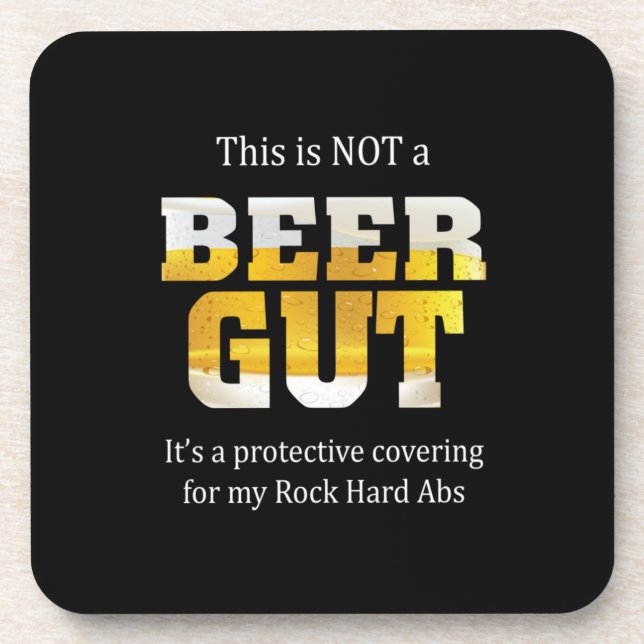Beer Drinker Not a BEER GUT Birthday Coaster (Front)