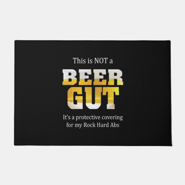 Beer Drinker Not a BEER GUT Birthday Doormat (Front)
