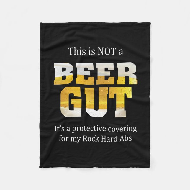 Beer Drinker Not a BEER GUT Birthday Fleece Blanket (Front)