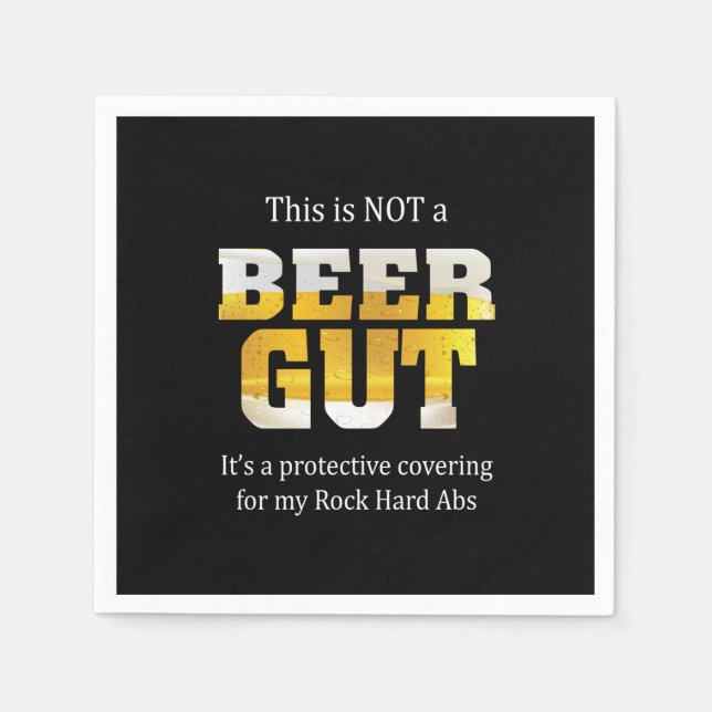 Beer Drinker Not a BEER GUT Birthday Napkin (Front)