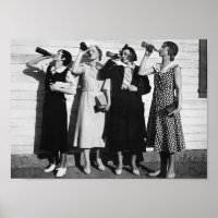 Beer Drinkers Vintage 1930's Photograph