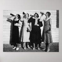 Beer Drinkers Vintage 1930's Photograph
