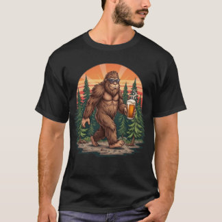 Beer Drinking Bigfoot T-Shirt