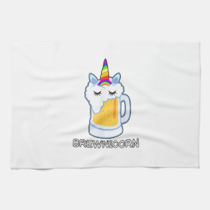 Beer Drinking Brewnicorn Cute Unicorn Party Brew M Tea Towel