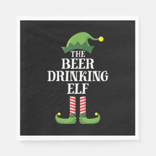 Beer Drinking Christmas Birthday Napkin