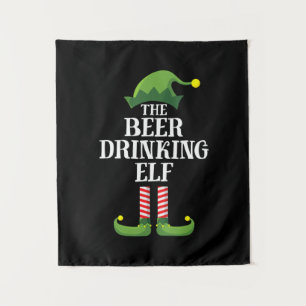 Beer Drinking Christmas Birthday Tapestry