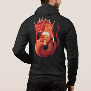 Beer Drinking Dragon Men's Hoodie