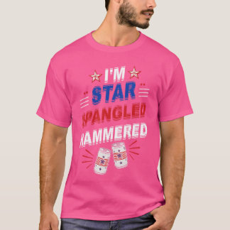 Beer Drinking Drinker Alcohol Funny 4th of July Ha T-Shirt