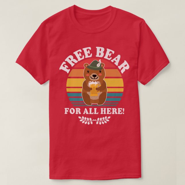 Beer drinking drinking drinking beer drinker bear  T-Shirt (Design Front)