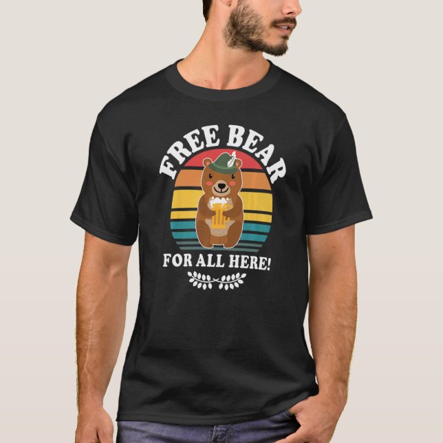Beer Drinking Drinking Drinking Beer Drinker Bear T-Shirt (Front)
