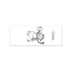 Beer-drinking Drunk Snowman Thunder_Cove Rubber Stamp