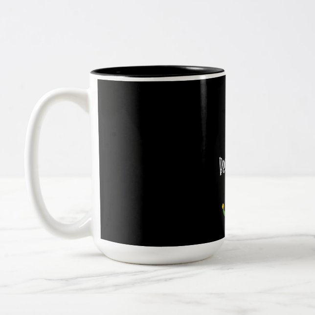 Beer Drinking Elf Group Christmas Birthday Two-Tone Coffee Mug (Left)