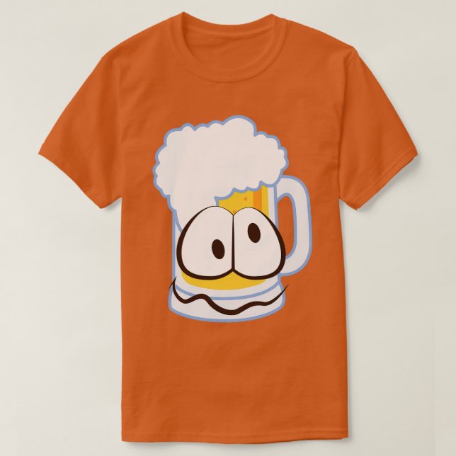 Beer Drinking Mug T-Shirt (Design Front)