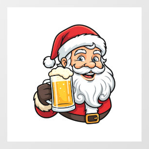 Beer Drinking Santa Claus Christmas Graphic