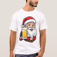 Beer Drinking Santa Claus Christmas Graphic