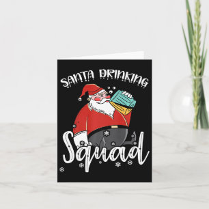 Beer Drinking Santa Xmas Beer Drinker Funny Christ Card