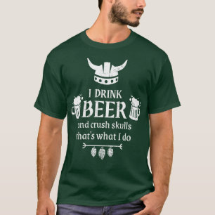 Beer Drinking Viking Nordmann Funny Saying T-Shirt
