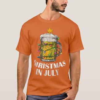 Beer Drinks Funny Xmas Tree Lights Summer Christma T-Shirt