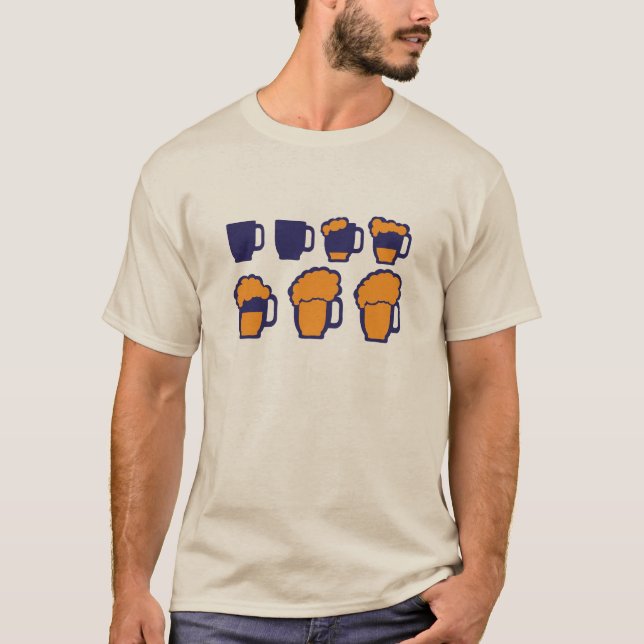 beer evolution filled alcohol humor T-Shirt (Front)