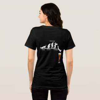 Beer Evolution Women's Back Print T-Shirt Tri-Blend Shirt