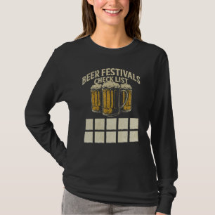 Beer Festival Pub  Enthusiast Drinking Party Check T-Shirt