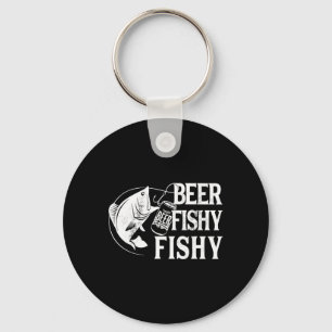 Beer Fishy Fishy Funny Fishing Key Ring