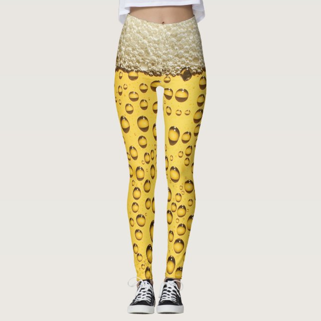 Beer Foam and Bubbles Leggings (Front)