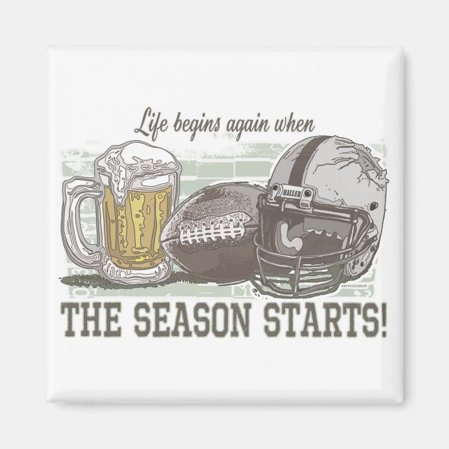 Beer & Football  by Mudge Studios Magnet (Front)