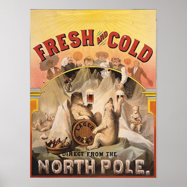 Beer - Fresh and Cold from the North Pole Poster (Front)